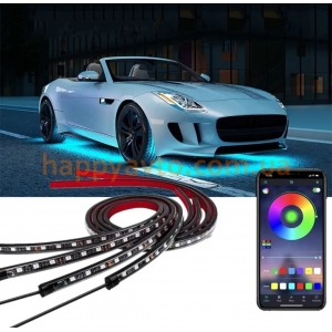 Подсветка днища авто BLUETOOTH / RGB LED ЛЕНТА (2 ШТ Х 90 СМ + 2 ШТ Х 120 СМ)